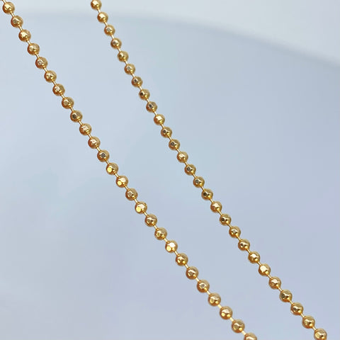 Cadena ● Militar Oro amarillo 18k +3 / 4,82 Gr / 1,3 mm / 50 Cm