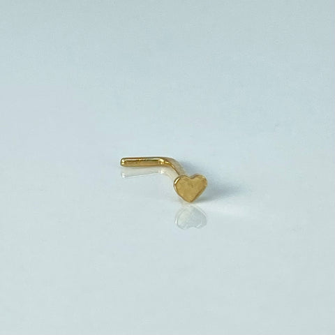 Piercing Corazon / Oro Amarillo 18k (Joya) / 2.5mm / 0,12gr / 1cm / (Nariz) *