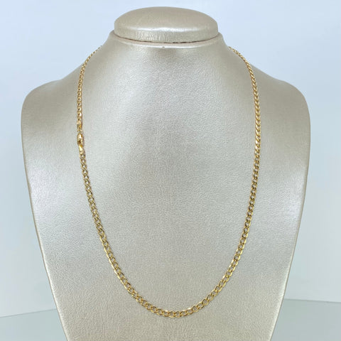 Cadena ● Cubana Oro amarillo 18k 4,2 Gr / 3,4 mm / 50 Cm †