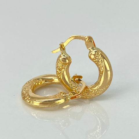 Candongas Entorchadas Texturizadas Oro amarillo 18k 1,52 Gr / 1,7 Cm
