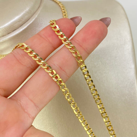 Cadena ● Cubano Oro amarillo 18k 5,82 Gr / 4 mm / 45 Cm *