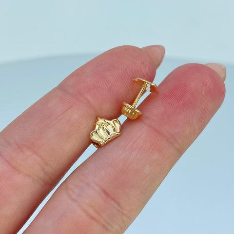 Topos Corona Troquelada Estrella Oro amarillo 18k 0,65 Gr / 7,2 mm *