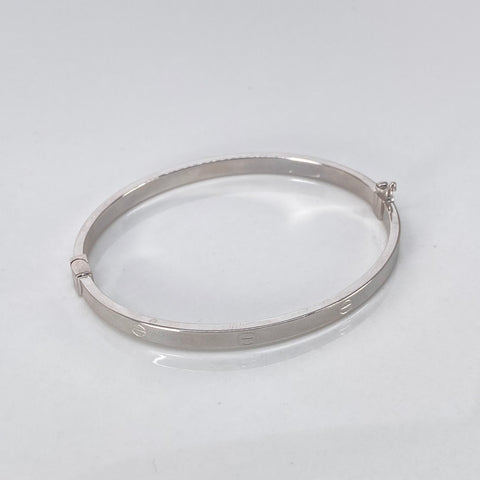 Pulso ● Aro Tornillo CT Oro blanco 18k +3 / 6,46 Gr / 4 mm / 17 Cm *