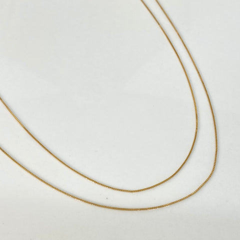 Cadena ● Veneciana Oro amarillo 18k +1 / 1,2 Gr / 0,5 mm / 60 Cm *