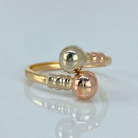 Anillo Tu Y Yo Oro amarillo / Talla 7 1/2 / 1,5 Gr / 6 mm