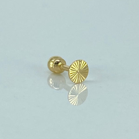 Piercing Circulo Diamantado / Oro Amarillo 18k (Joya) / 4mm / 0,33gr / 1.2cm / (Oreja) †