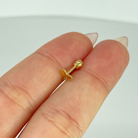 Piercing Corazon Diamantado / Oro Amarillo 18k (Joya) / 0,36gr / 5.5mm / (Oreja) *