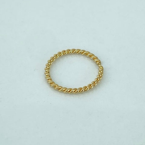Piercing Aro Entorchado / Oro Amarillo 18k (Joya) / 0,26gr / 1.1cm / (Labio) †