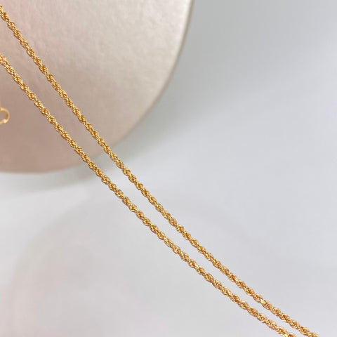Cadena ● Lazo Oro amarillo 18k +1 / 1,55 Gr / 1,3 mm / 50 Cm †