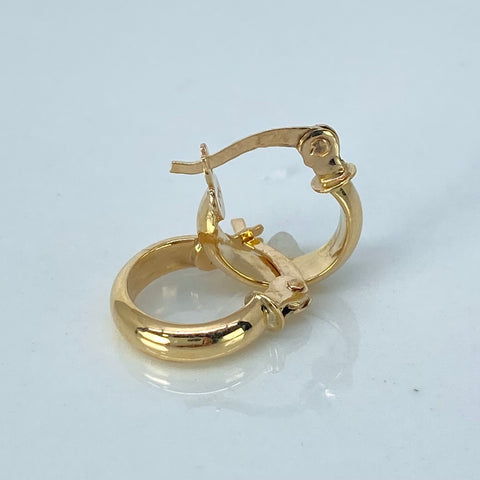 Candongas Semi Planas Oro amarillo 1,15 Gr / 1,3 Cm †