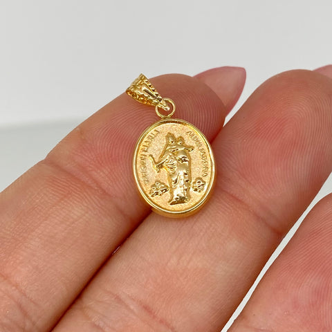 Dije Virgen Maria Auxiliadora Oro amarillo 18k 0,75 Gr / 12 Cm