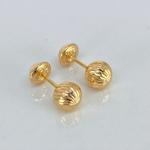 Topos Bolas Diamantadas Oro amarillo 18k 0,75 Gr / 6 mm
