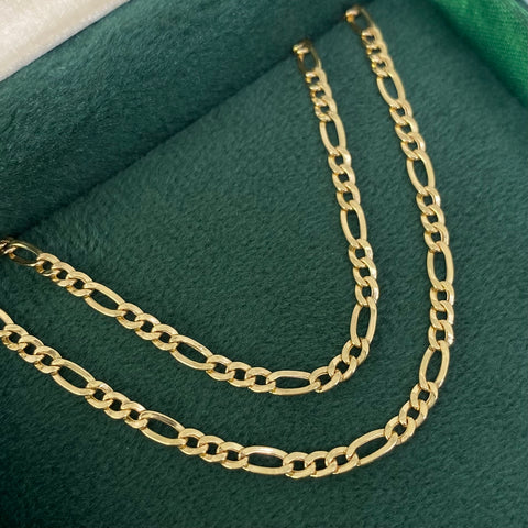 Cadena ● Tres Por Uno 3x1 Oro amarillo 18k 2 Gr / 2,6 mm / 40 Cm *