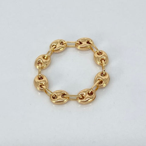 Anillo GC Liso 8 Eslabones  Oro amarillo 18k / Talla 5 / 0,64 Gr / 3,5 mm *