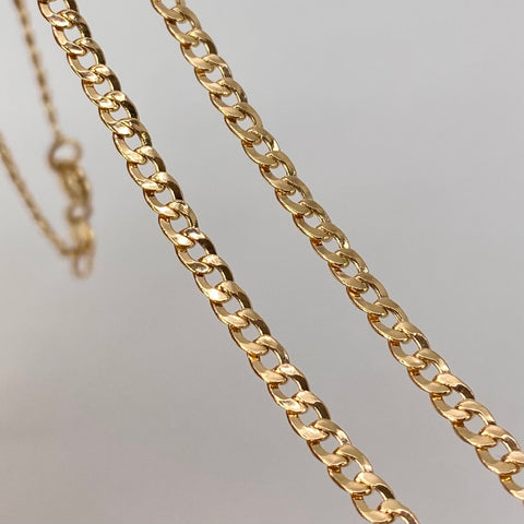 Cadena ● Cubana Oro amarillo 18k 5,47 Gr / 2,7 mm / 60 Cm †