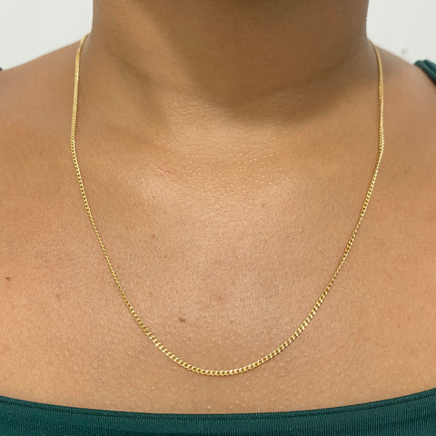 Cadena Italy Mini Cubana Oro amarillo 18k 1,79 Gr / 1,4 mm / 50 Cm