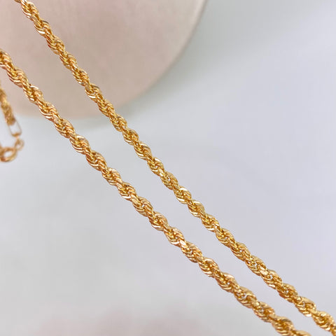 Cadena ● Lazo Oro amarillo 18k +1 / 3,51 Gr / 2,1 mm / 50 Cm *