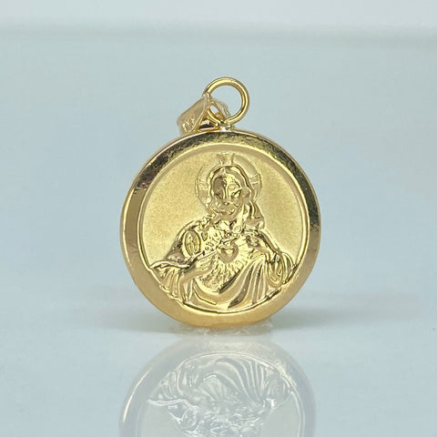Dije Sagrado Corazon Virgen Del Carmen Oro amarillo 0,95 Gr / 2,4 Cm *