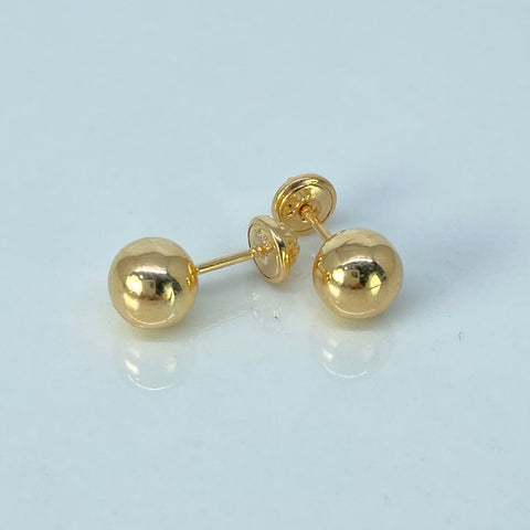 Topos Bolas Lisas Oro amarillo 0,85 Gr / 7 mm *