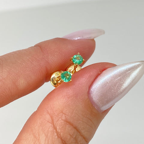 Topos Esmeraldas 28PTS Oro amarillo 18k 0,6 Gr / 3,3 mm *