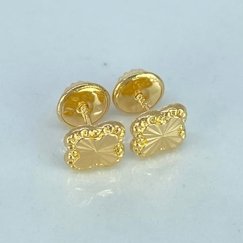Topos Trebol Diamantado Oro amarillo 0,45 Gr / 6 mm †