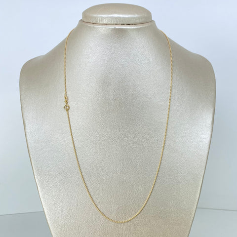 Cadena ● Mini Militar Oro amarillo 18k +3 / 2,12 Gr / 1 mm / 50 Cm