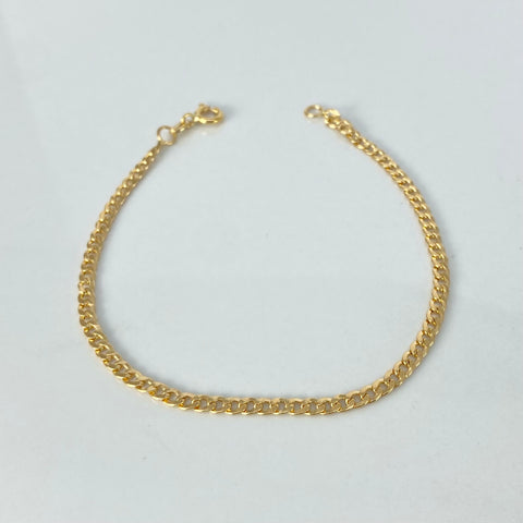 Cadena ● Cubano Oro amarillo 18k +1 / 1,95 Gr / 2,7 mm / 19,2 Cm