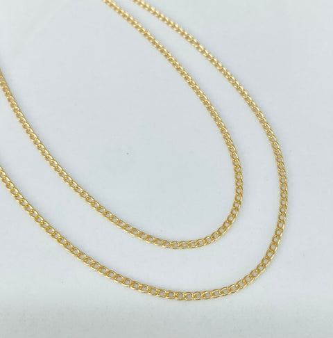 Cadena ● Cubana Oro amarillo 18k 1,53 Gr / 1,4 mm / 50 Cm *