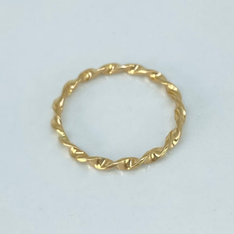 Anillo Entorchado Oro amarillo / Talla 5 1/2 / 0,9 Gr †