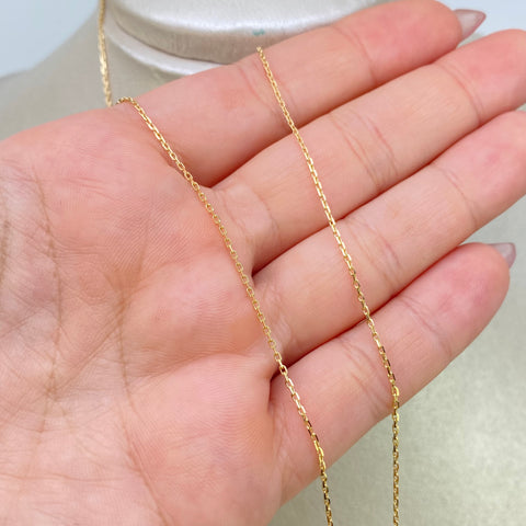 Cadena ● Aro Seguido Oro amarillo 18k 1,87 Gr / 0,6 mm / 50 Cm *