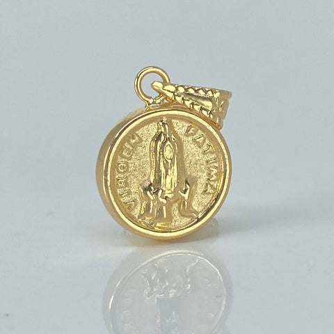 Dije Virgen Fatima Oro amarillo 18k 0,65 Gr / 1,8 Cm *