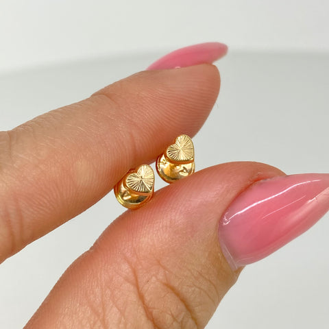 Topos Corazon Diamantado Oro amarillo 18k 0,5 Gr / 4,5 mm *