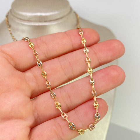 Cadena Baby GC Tres oros 18k 4,37 Gr / 3,0 mm / 46 Cm *