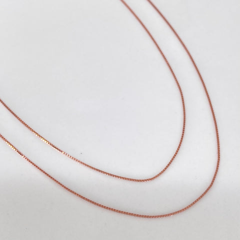 Cadena ● Veneciana Oro rosa 18k +1 / 0,95 Gr / 0,5 mm / 45 Cm *