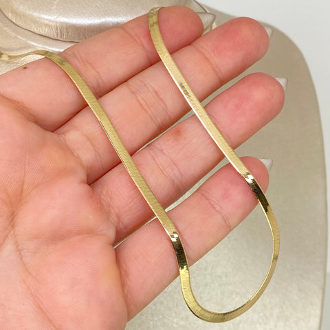 Cadena ● Espejo Oro amarillo 18k +3 / 5,7 Gr / 2,7 mm / 45 Cm *