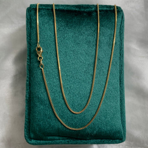Cadena Italy Franco Oro amarillo 18k +1 / 3,83 Gr / 0,9 mm / 60 Cm *