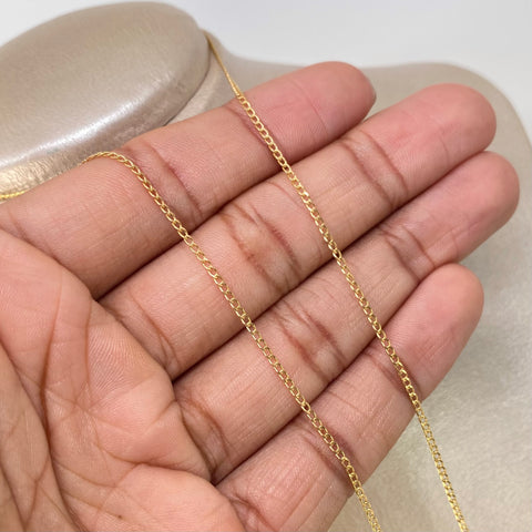 Cadena ● Cubana Oro amarillo 18k 1,8 Gr / 1,4 mm / 60 Cm *