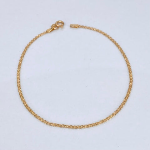 Pulso ● Mini Chino Oro amarillo 18k +1 / 1,20 Gr / 1,2 mm / 19,5 Cm *
