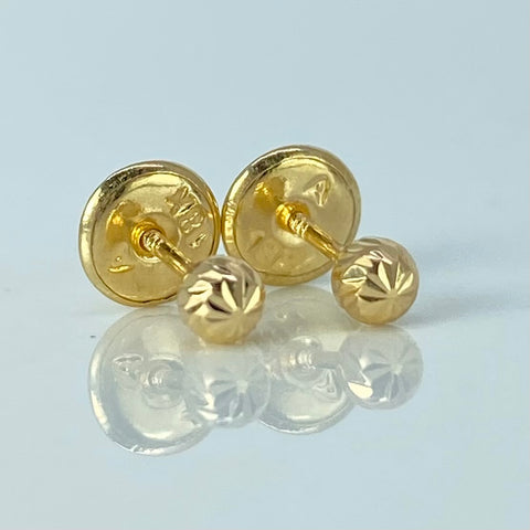 Topos Bolas Diamantadas Oro amarillo 0,43 Gr / 3 mm