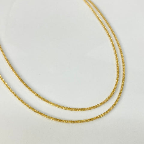 Cadena ● Franco Oro amarillo 18k +2 / 1,35 Gr / 0,5 mm / 45 Cm *