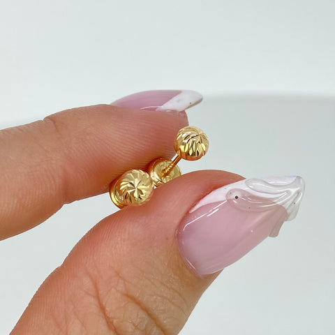 Topos Bolas Diamantadas Oro amarillo 18k 0,6 Gr / 5 mm