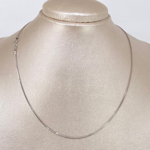 Cadena ● Franco Oro blanco 18k +2 / 2,45 Gr / 1 mm / 40 Cm
