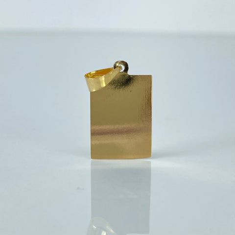 Dije Placa Rectangular Oro amarillo 0,92 Gr / 2,5 Cm †