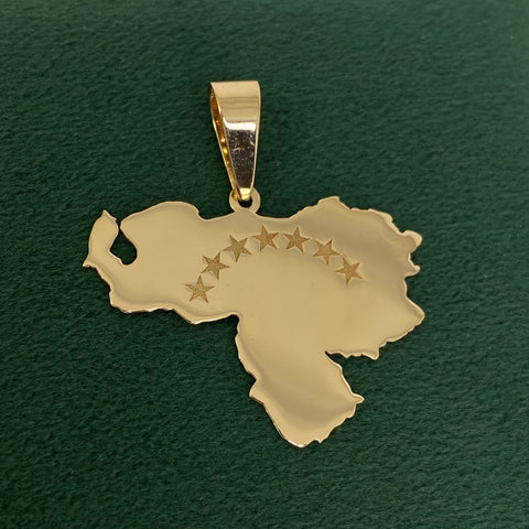 Dije Mapa Personalizado POR FABRICACION Oro amarillo 18k 4,46 Gr / 4 Cm  *