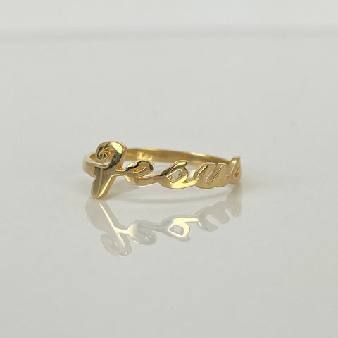 Anillo Jesus Oro amarillo 18k / Talla 6 3/4 / 1,41 Gr *