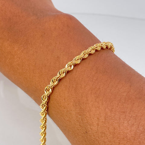 Pulso ● Lazo Oro amarillo 18k +1 / 4,9 Gr / 4,3 mm / 21,3 Cm *