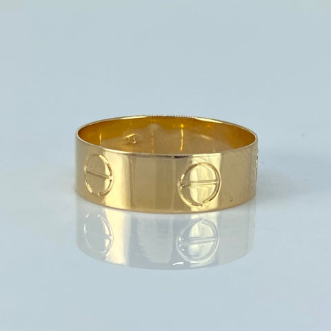Anillo Tornillos CT Oro amarillo / Talla 7 / 1,66 Gr *