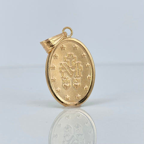 Dije Virgen Milagrosa Oro amarillo 18k 3,1 Gr / 4,3 Cm  *