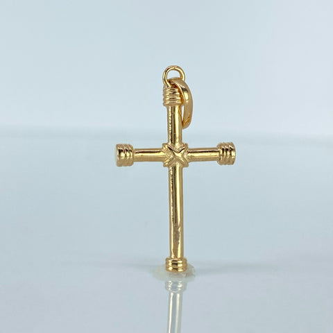 Dije Cruz Oro amarillo 18k 1,8 Gr / 3 Cm  †