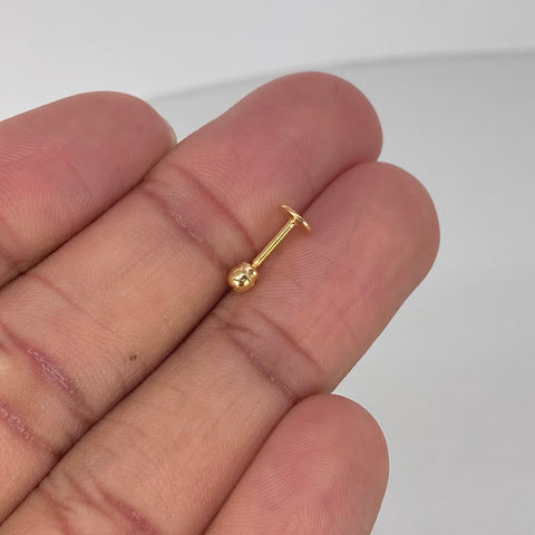 Piercing Circulo Liso / Oro Amarillo 18k (Joya) / 5mm / 0,4gr / 1.2cm / (Oreja) *